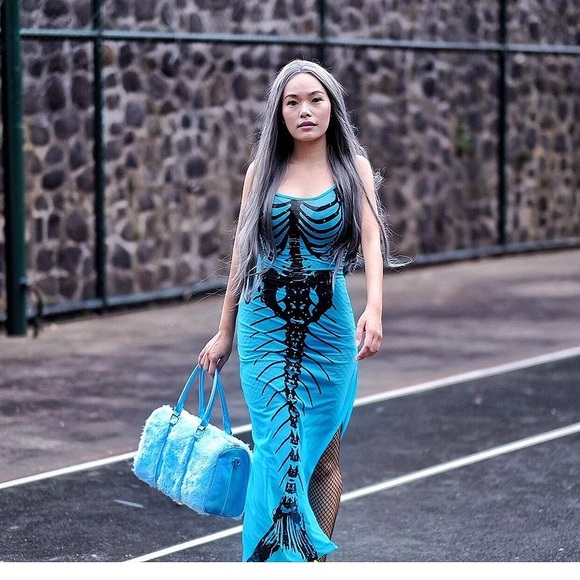 SOLD NWT Iron Fist Bone Deep Mesh Maxi Dress - Picture 4 of 16